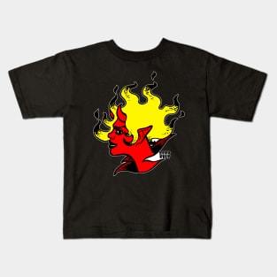 Peeking Demon Girl Kids T-Shirt